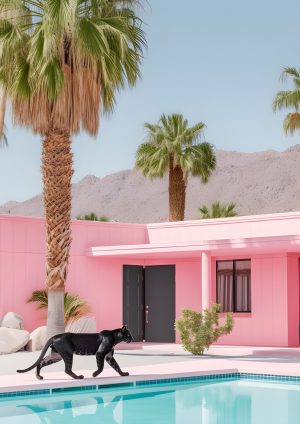 Desert Elegance: 70s California with a Panther